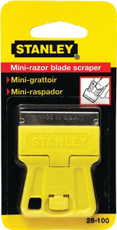 Stanley 28-100 Scraper, 1-1/2 in W Blade, 1-Edge, Razor Blade, HCS Blade, Plastic Handle, 1-13/16 in OAL